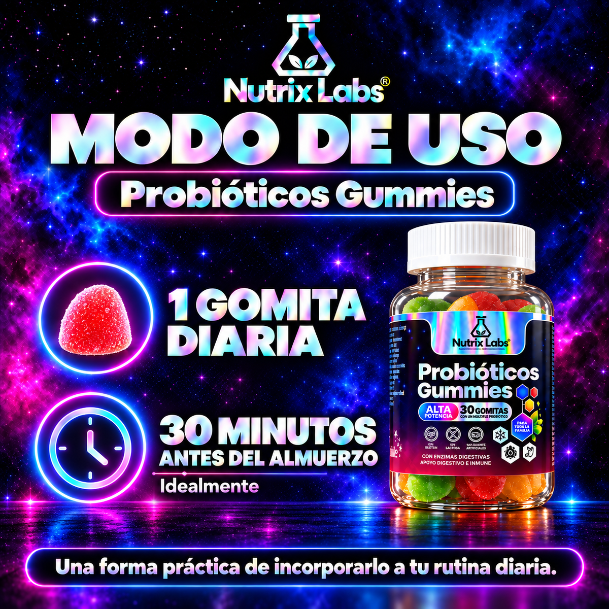 GOMITAS DE PROBIÓTICOS | NUTRIX LABS