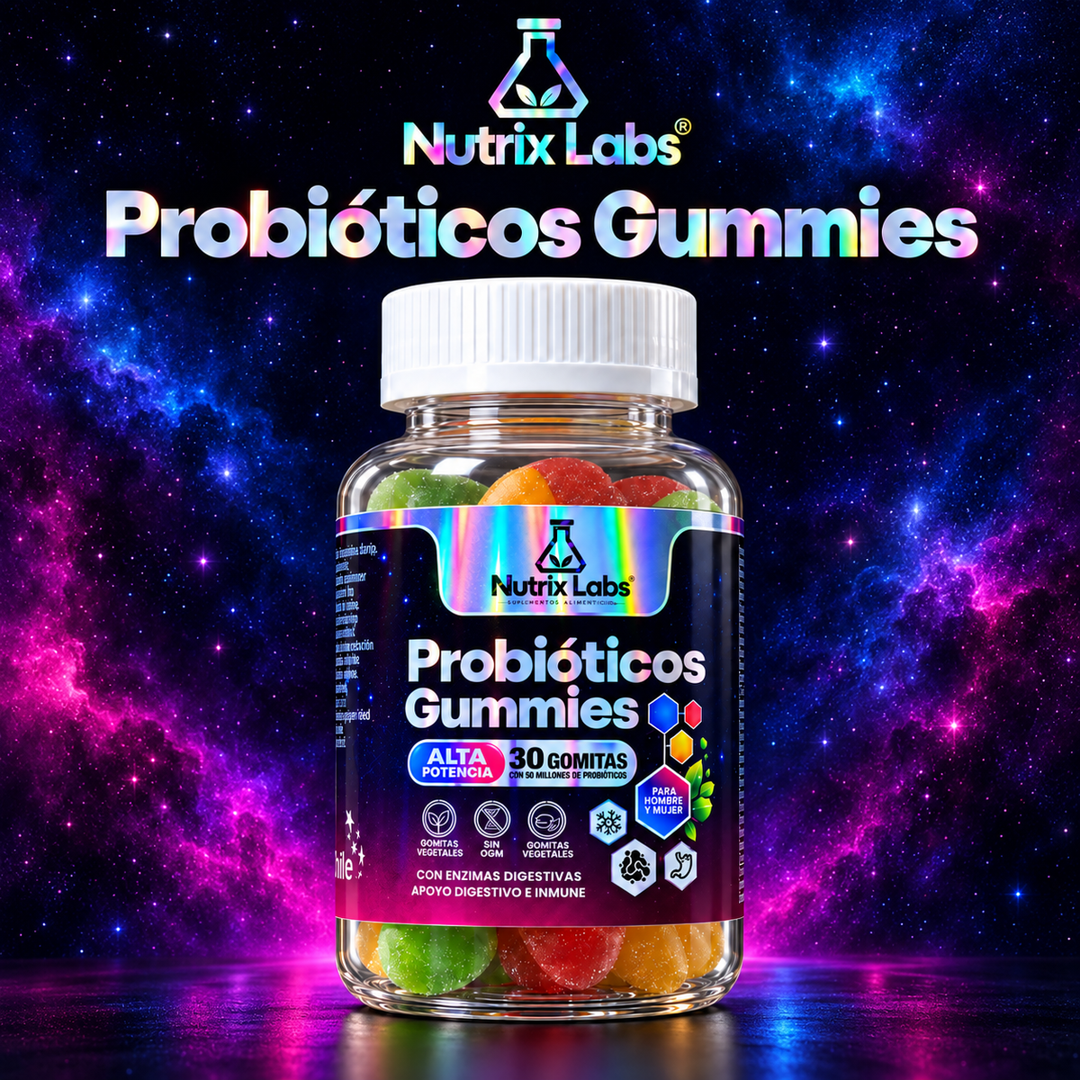 GOMITAS DE PROBIÓTICOS | NUTRIX LABS