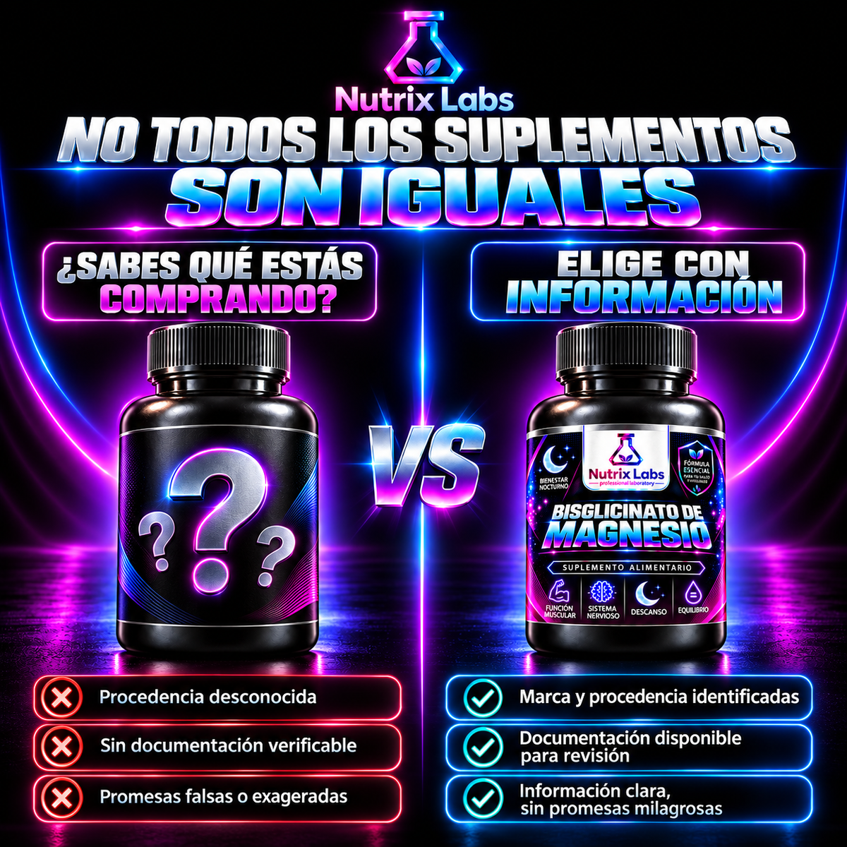 BISGLICINATO DE MAGNESIO | NUTRIX LABS