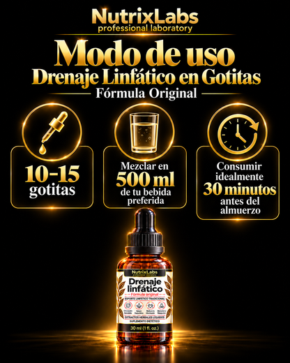 GOTAS PARA DRENAJE LINFÁTICO | FÓRMULA ORIGINAL DE NUTRIX LABS