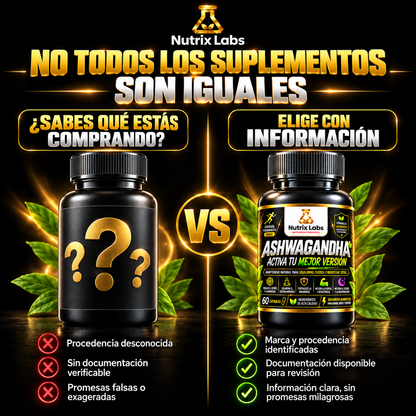 CÁPSULAS DE ASHWAGANDHA | NUTRIX LABS