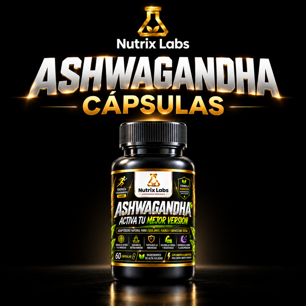 CÁPSULAS DE ASHWAGANDHA | NUTRIX LABS