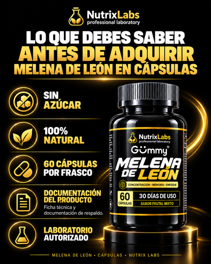 CÁPSULAS DE MELENA DE LEÓN | NUTRIX LABS