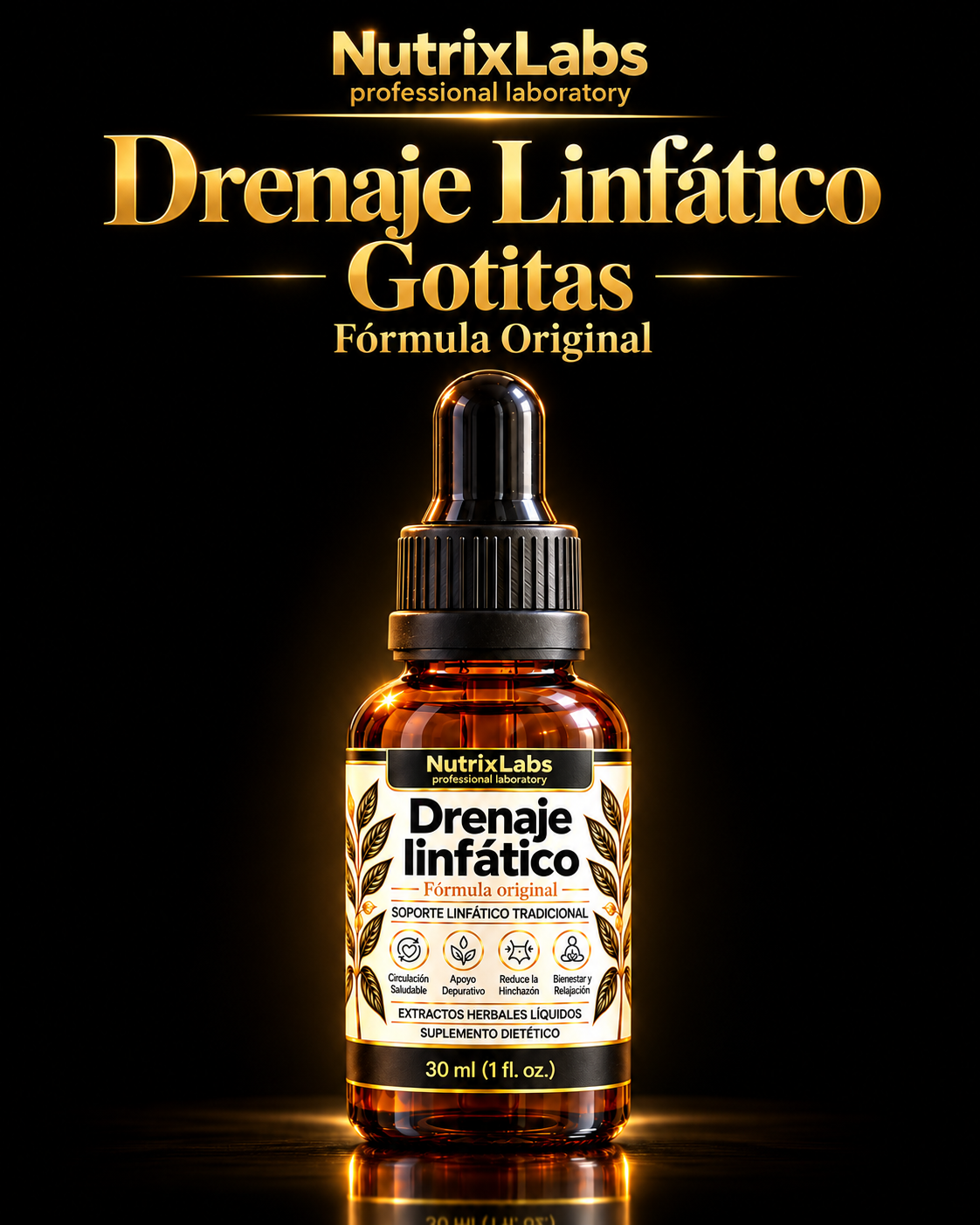 GOTAS PARA DRENAJE LINFÁTICO | FÓRMULA ORIGINAL DE NUTRIX LABS