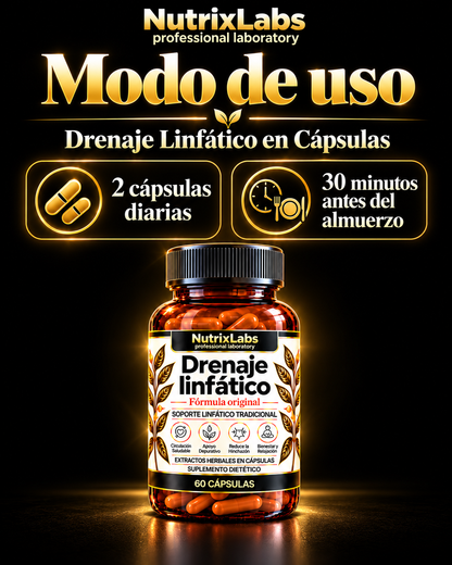CÁPSULAS DE DRENAJE LINFÁTICO | FÓRMULA ORIGINAL NUTRIX LABS