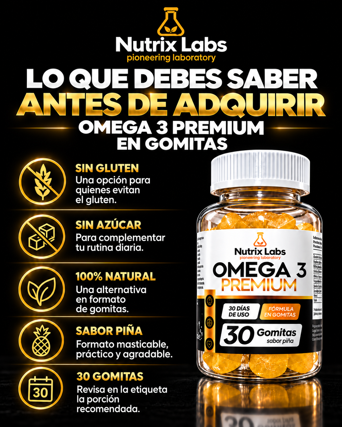 GOMITAS DE OMEGA 3 PREMIUM | NUTRIX LABS