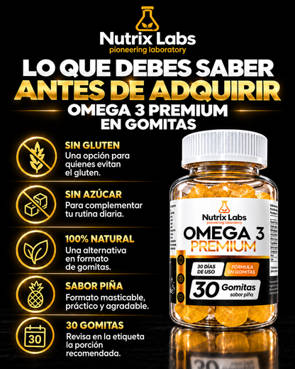 GOMITAS DE OMEGA 3 PREMIUM | NUTRIX LABS